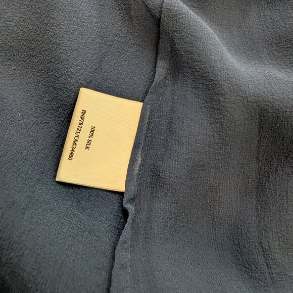 Eileen Fisher Cobalt Blue silk georgette sheer crop jacket 2X - Picture 5 of 7